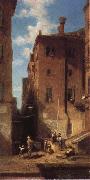 Carl Spitzweg Street in Venice china oil painting reproduction